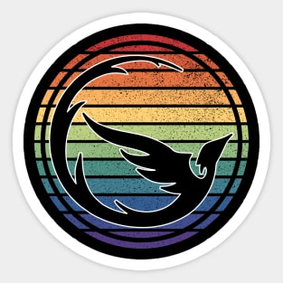 Vintage Distressed Gay Pride Phoenix Horizon Sticker